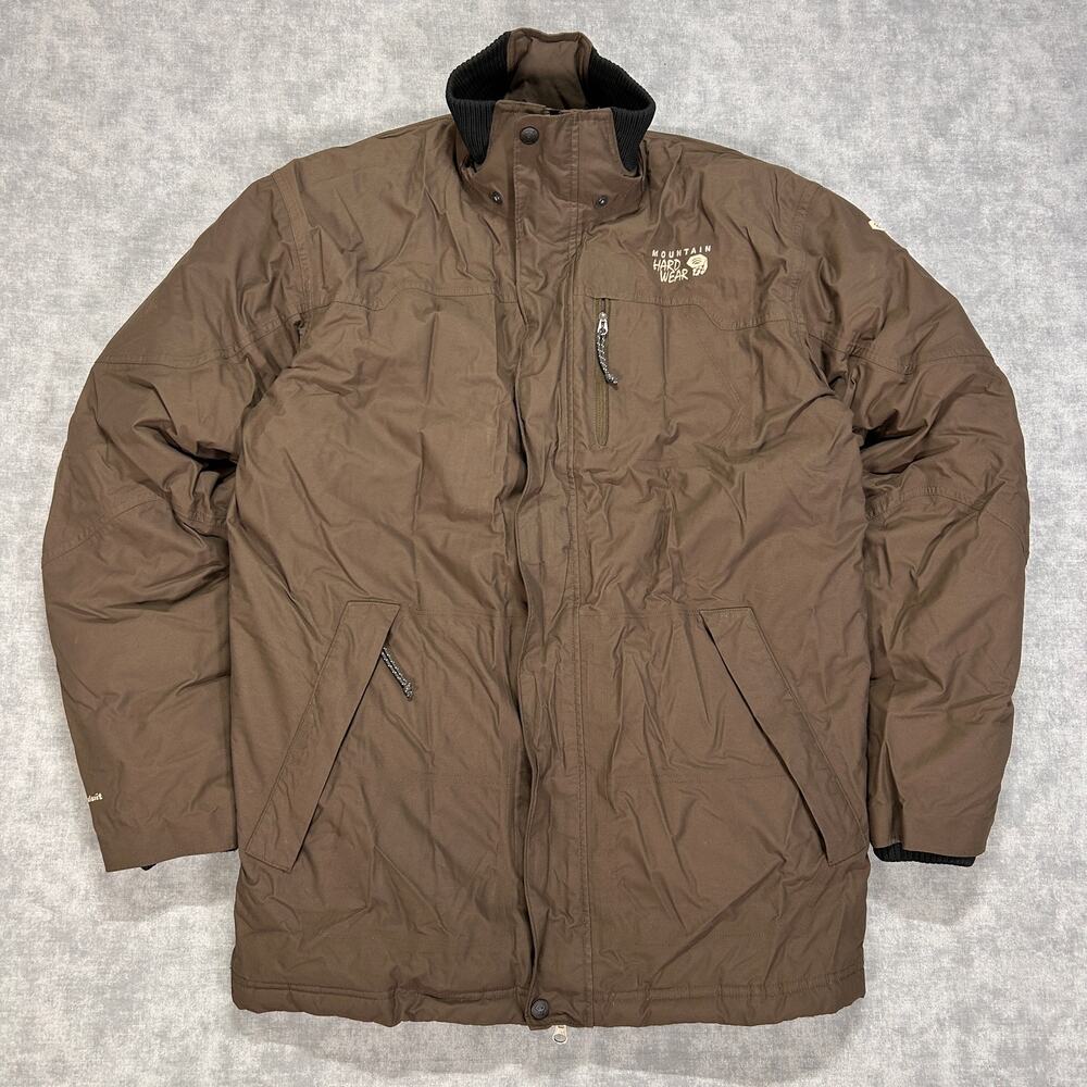 Vintage Mountain Hardwear Conduit SL Down Jacket Mens Medium Brown 700 Fill